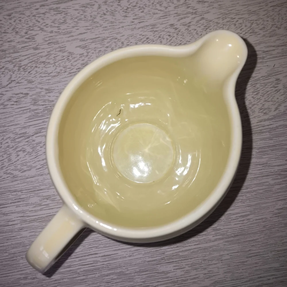 Hall's Kitchenware Vintage 1930s Pale Yellow Wild Poppy & Wheat Ceramic Pitcher